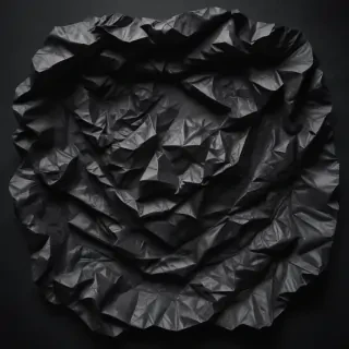 crumpled black paper