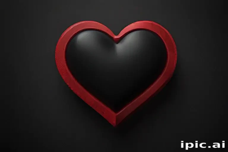 heart with black background