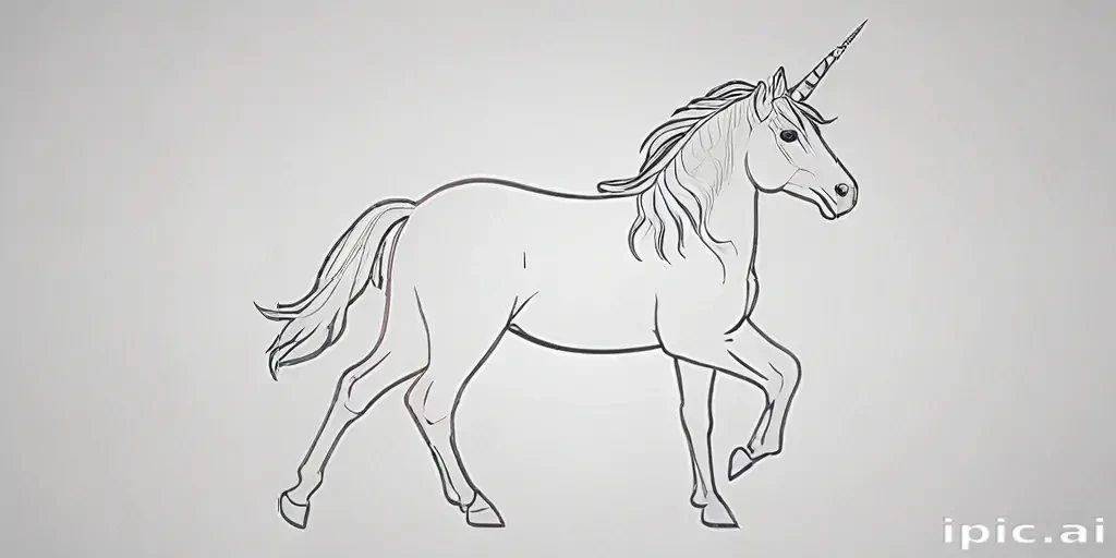 unicorn outline