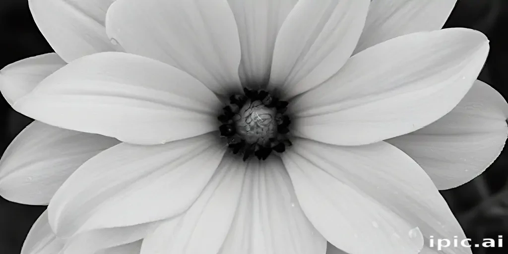black and white flower