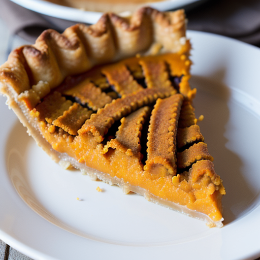 sweet potato pie on graham cracker crust