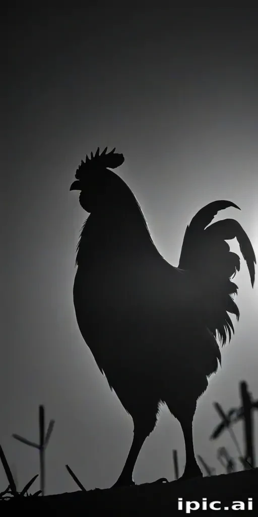 silhouette of a chicken