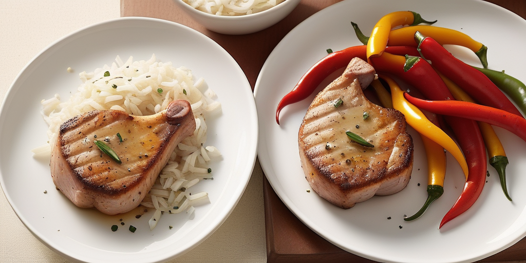 pork chops with peppers and onions