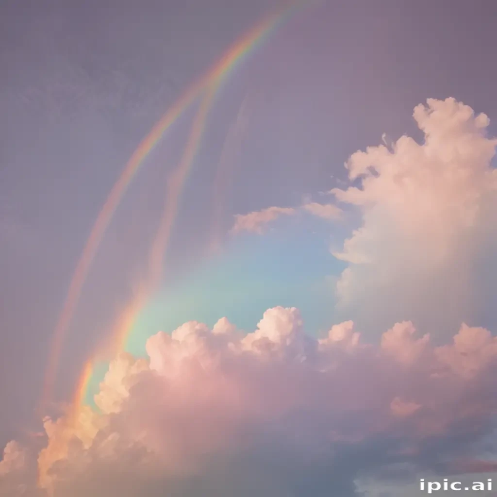 pastel coloured rainbow