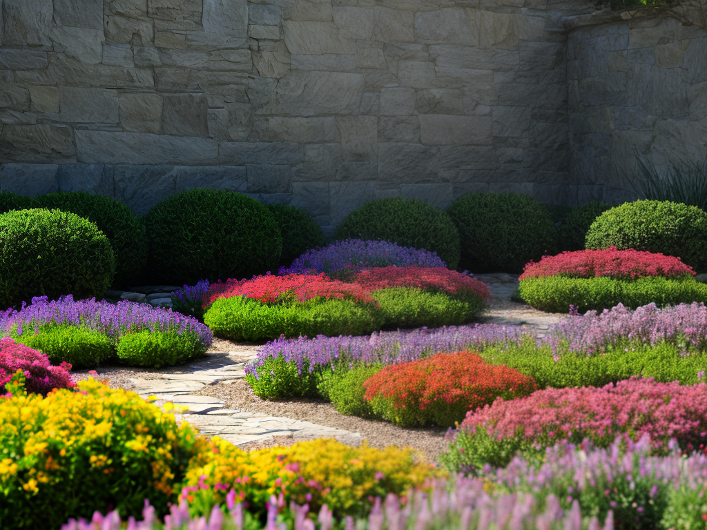 Stone Garden Roses stone garden of flowers and shrubs