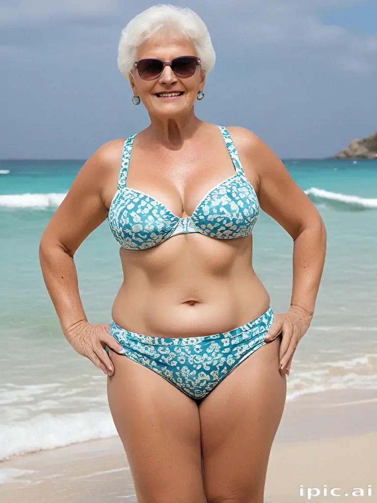 fat granny bikini