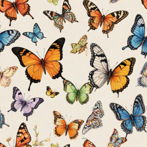 drawing butterflies