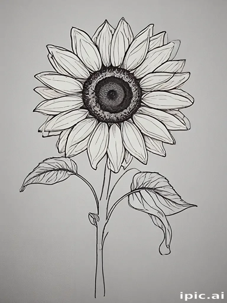 sunflower outline
