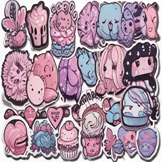 stickers png aesthetic
