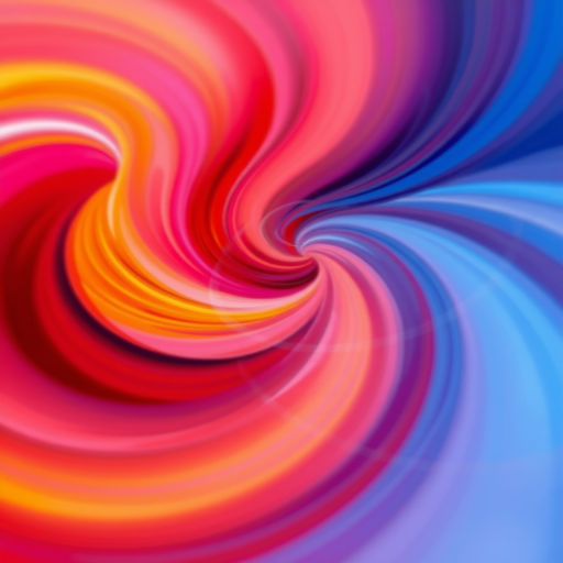 Create an abstract design featuring a dynamic swirl of colors in a high-contrast blend, captured with a Canon EOS R5 camera, 50mm lens, f/1.8 aperture, ISO 100, 1/125 shutter speed, using a soft focus style and a vibrant color palette.