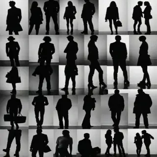 people silhouettes