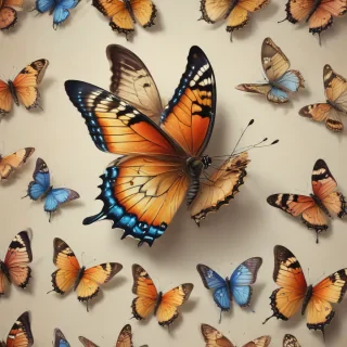 drawing butterflies