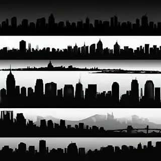 city silhouette png