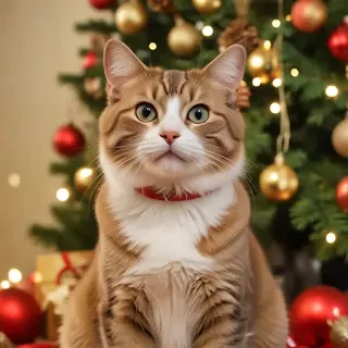 cat christmas background