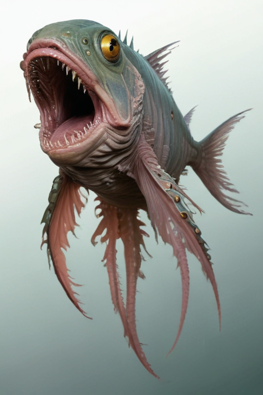 horror alien fish creature