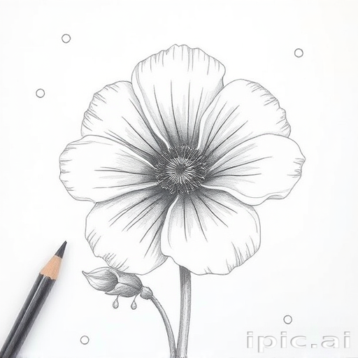 flower drawings pencil