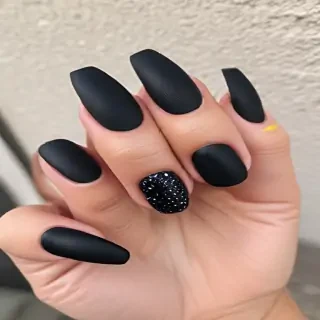 black with glitter