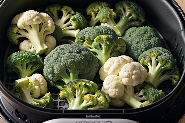 broccoli and cauliflower in air fryer