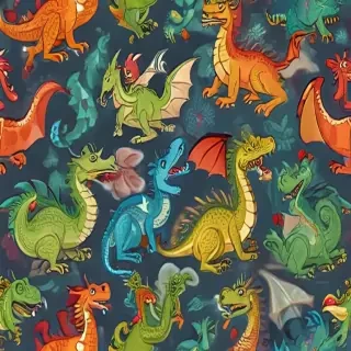 cartoon dragons