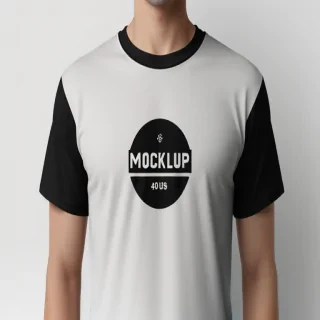 black tee mockup