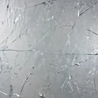 cracked glass transparent