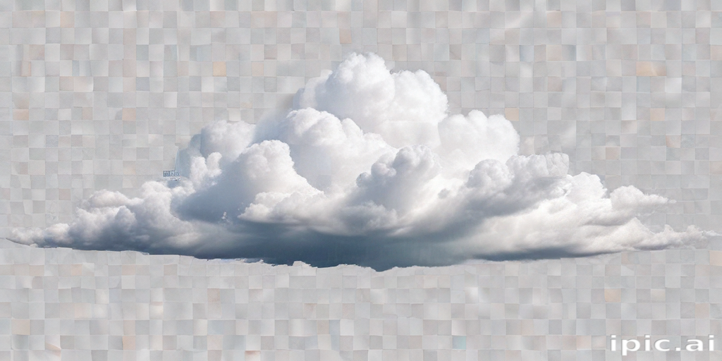 A Beautiful White Cloud Floating Gracefully Against a Subtle Background.