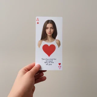 holding card