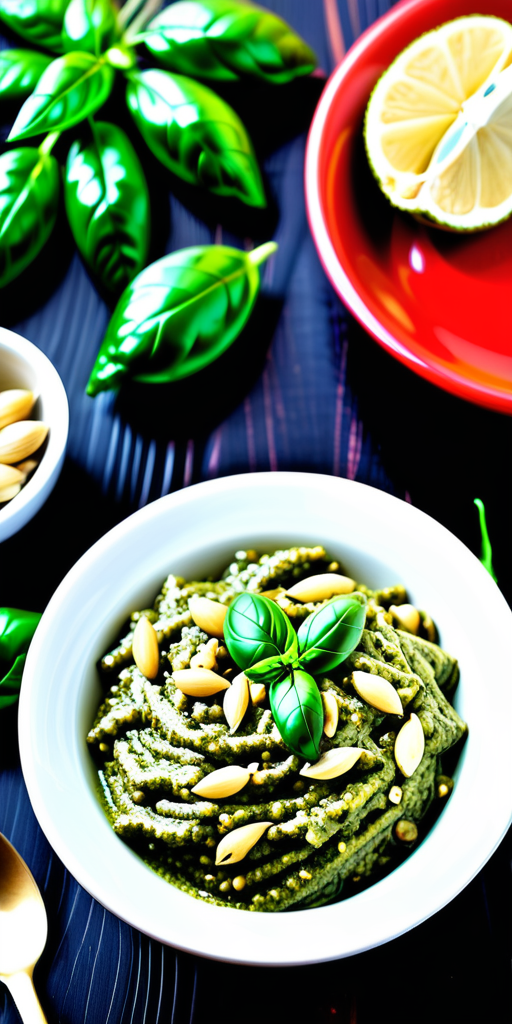 recipe for pesto sauce without pine nuts