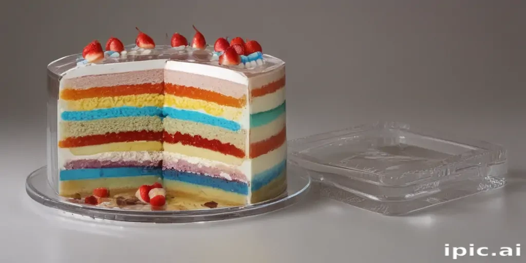 transparent birthday cake