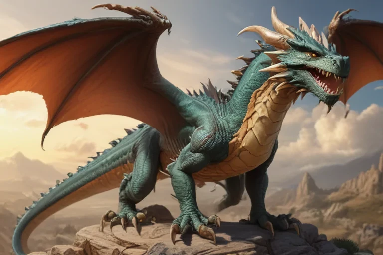 cartoon drawing of a dragon