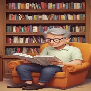 reading cartoon