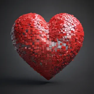 pixelated heart png