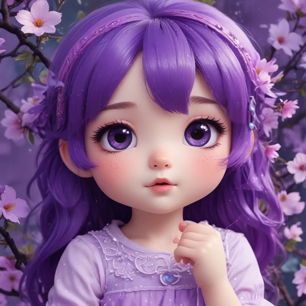 kawaii cute purple wallpaper