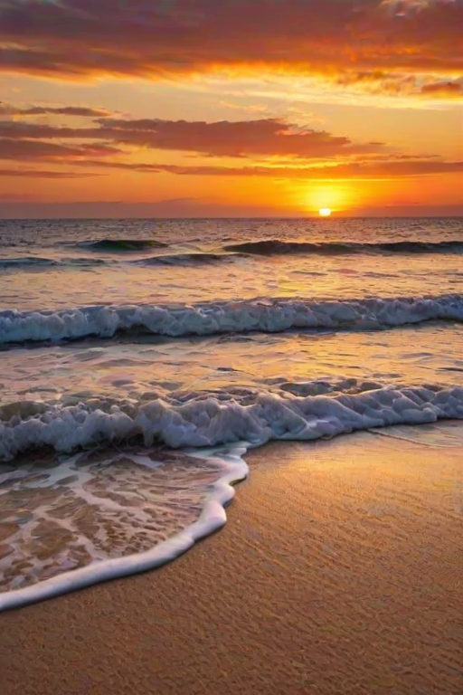 sunset on the beach backgrounds