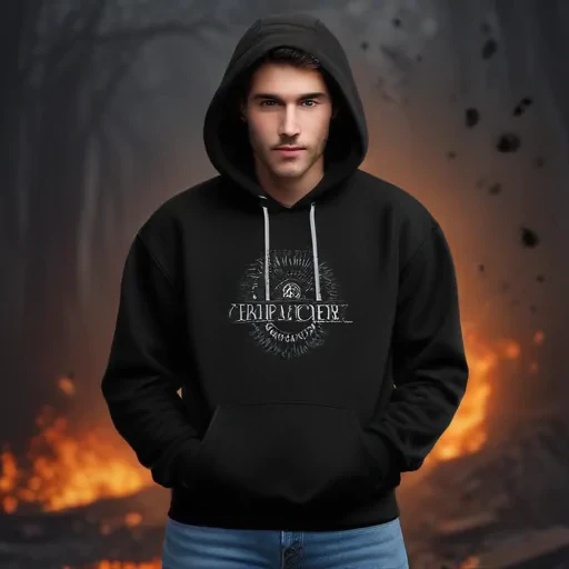 black hoodie mock up