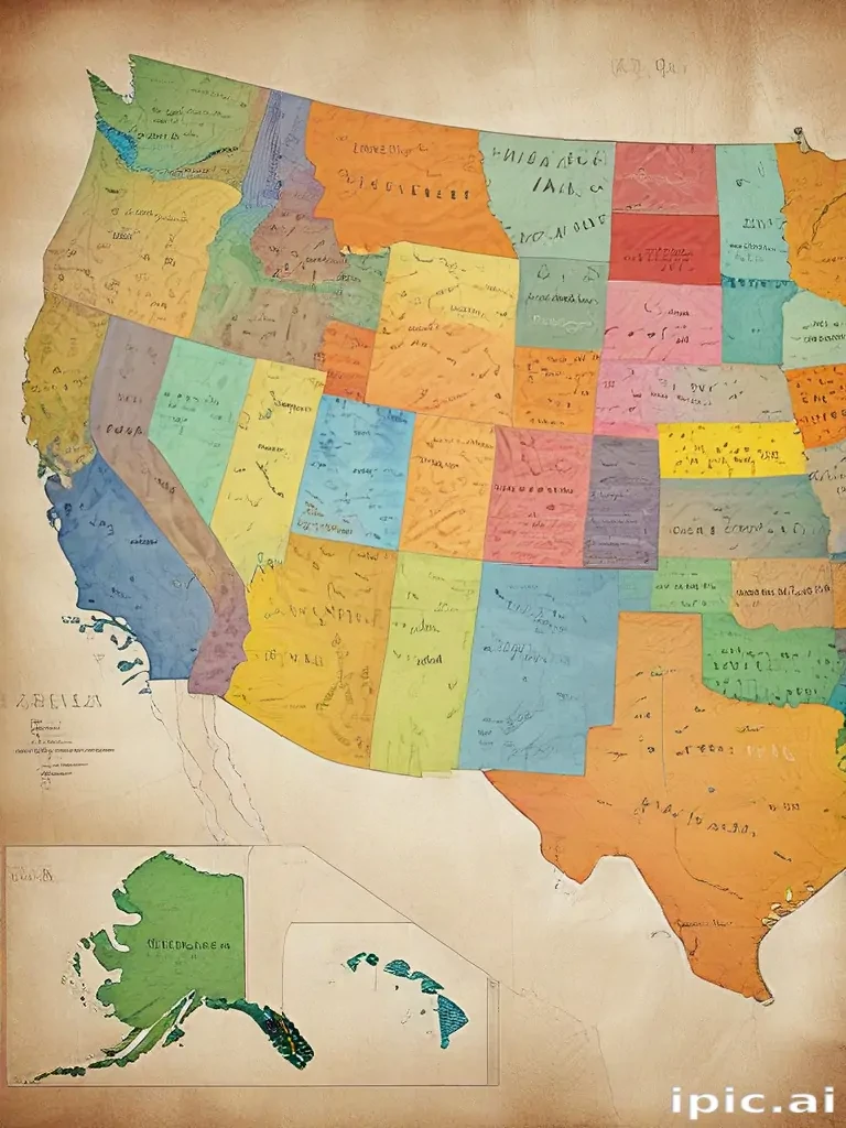 usa map states