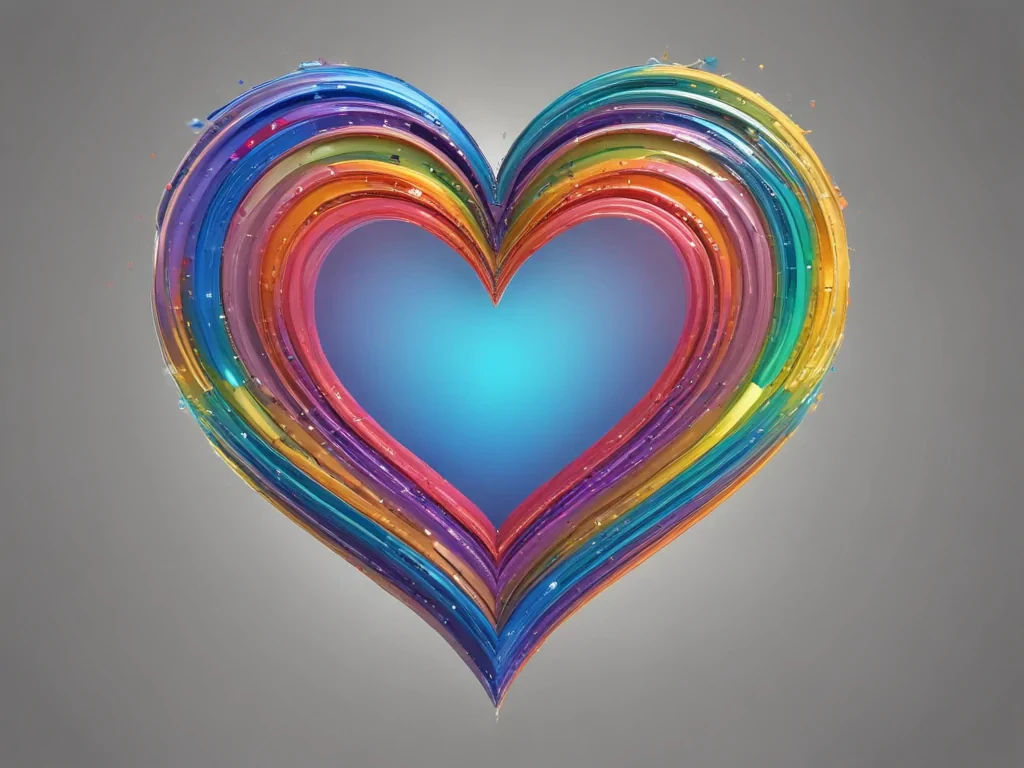 rainbow heart png