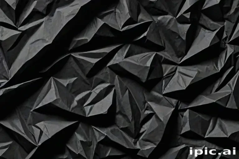 black crumpled paper