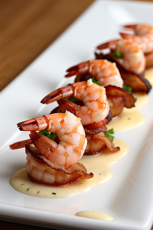 shrimp wrapped in bacon with cheese