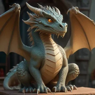 cartoon drawing of a dragon