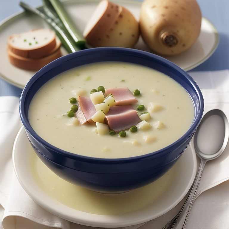 leek potato and ham soup