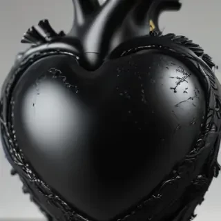 black heart transparent