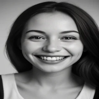smiley face black and white