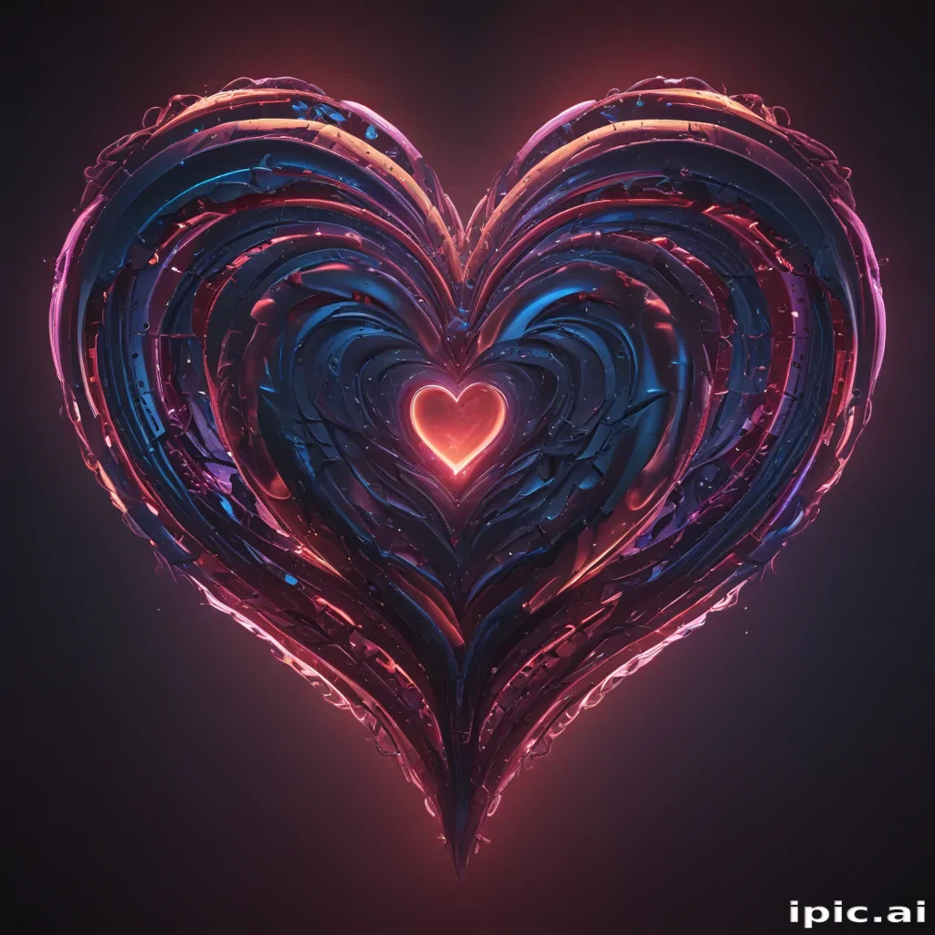 neon heart png