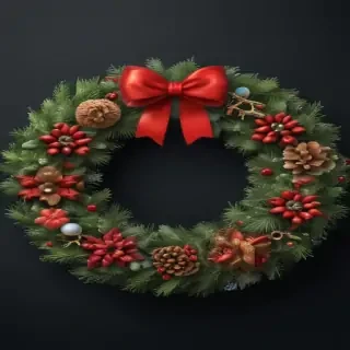 christmas wreath clip art