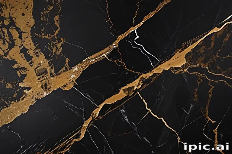 black and gold marble