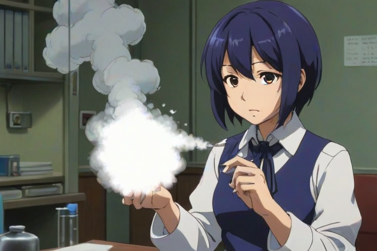 Experimenting with new gadgets in her lab, Naoto accidentally sets off a smoke bomb. Her coughs and hurried fanning, combined with a bashful apology, show her endearing, less polished side.