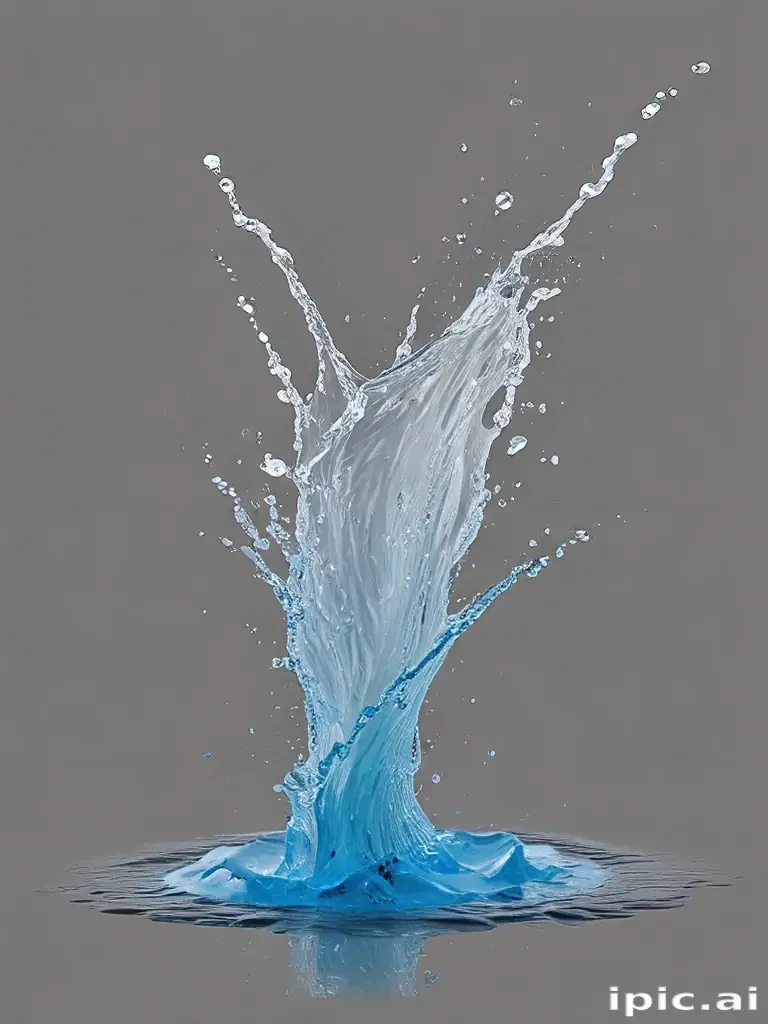 Dynamic Splash of Water Creating an Artistic Display of Motion