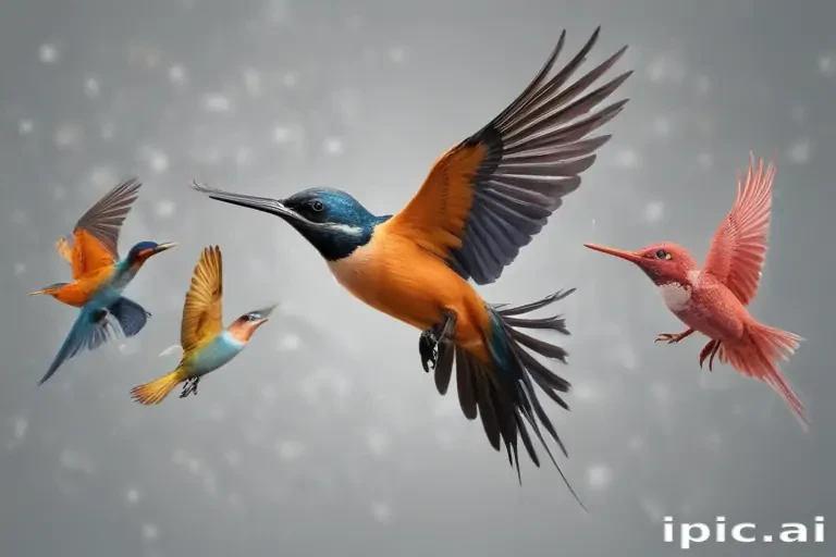 birds flying transparent background