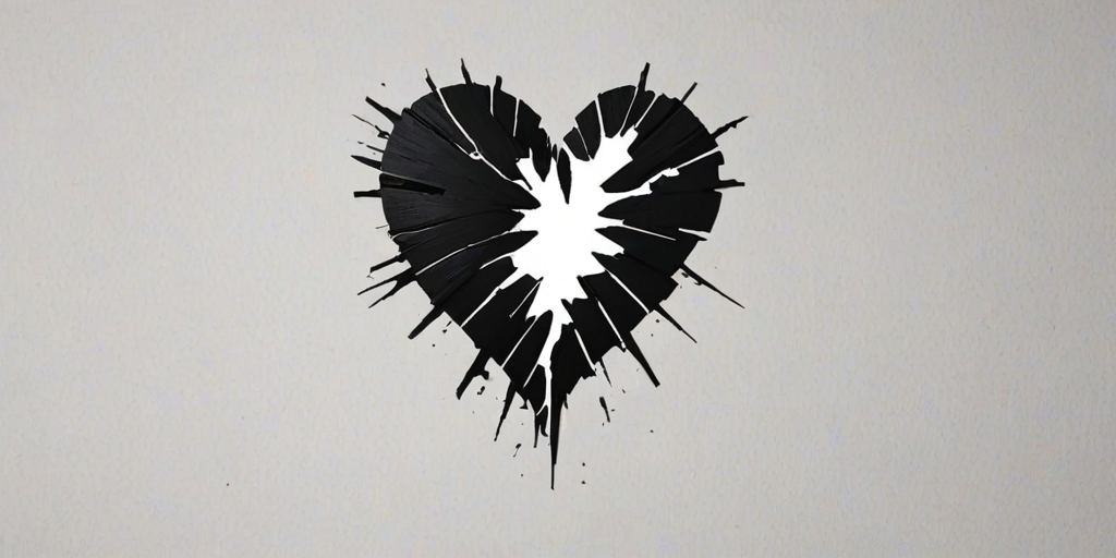 broken heart black